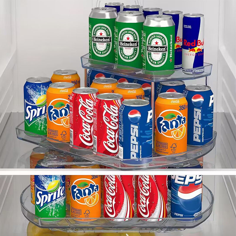 Kitchen Refrigerator Rotating Dining Tray Refrigerated Drinks